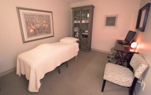 The massage room in True Life's mental health treatment center.