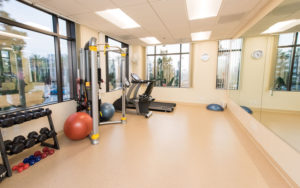 The gym in True Life's mental health treatment center.