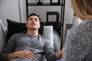 man beginning a men's rehab program in california